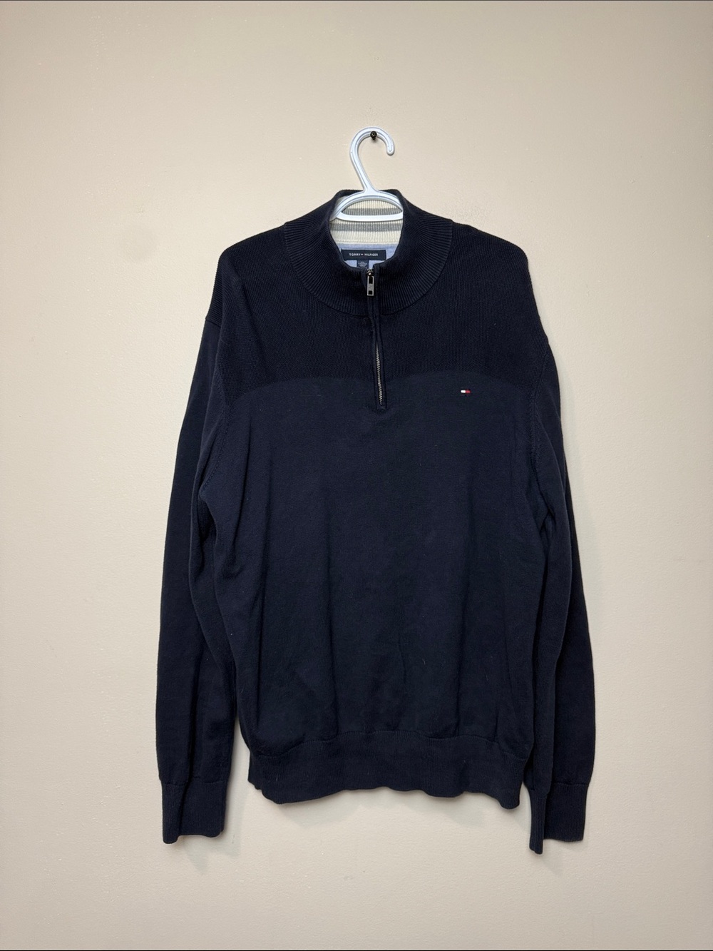 Tommy Hilfiger Men’s Black Quarter-Zip Sweater size XXL